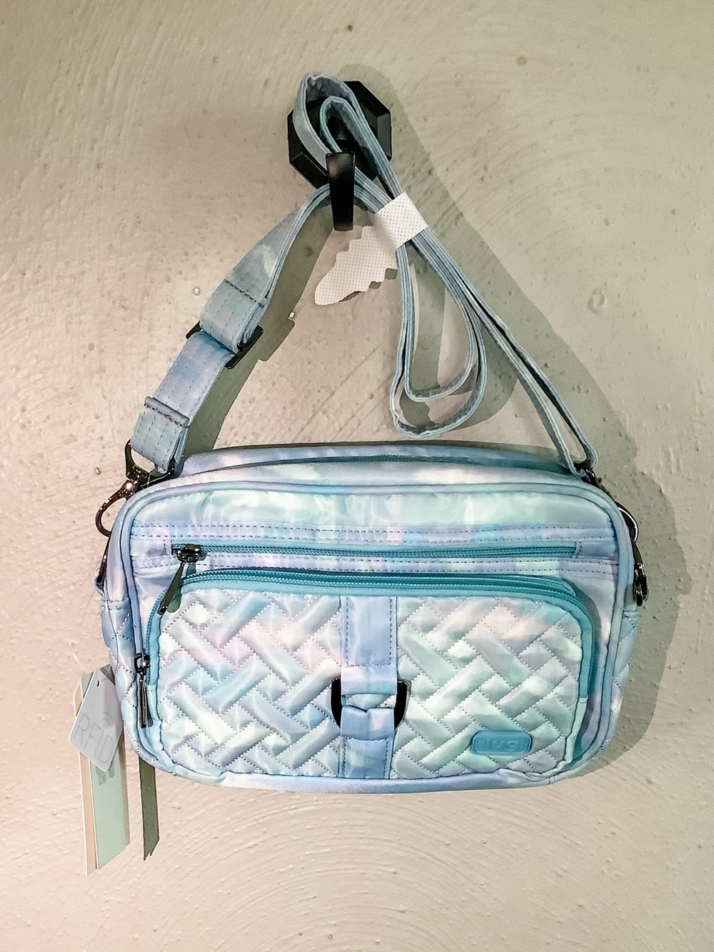 NWT lug Carousel Convertible Crossbody in Mystic Seaglass blue